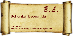Bohunka Leonarda névjegykártya